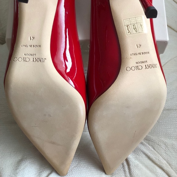Jimmy Choo size 41 patent red heels - brand new - Picture 5 of 7